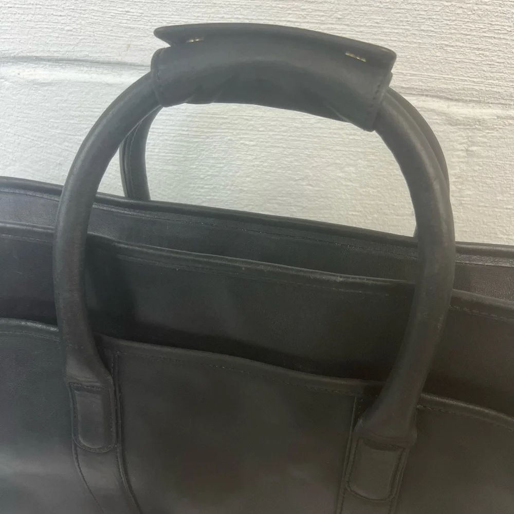 Coach Legacy Black Leather Briefcase 0538